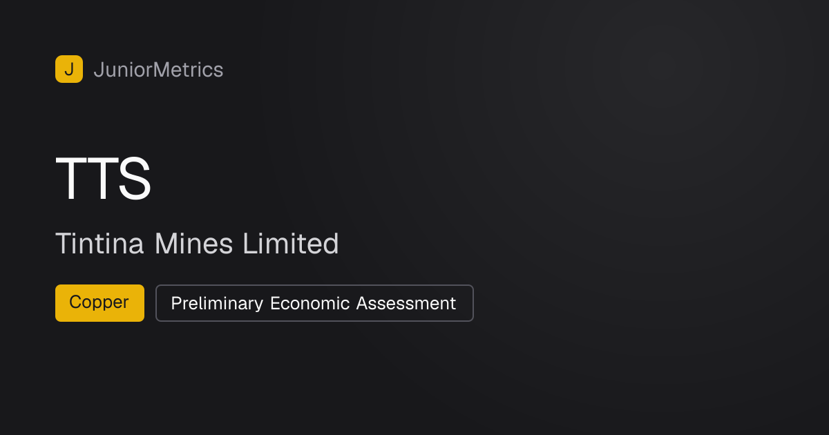TTS — Tintina Mines Limited | JuniorMetrics